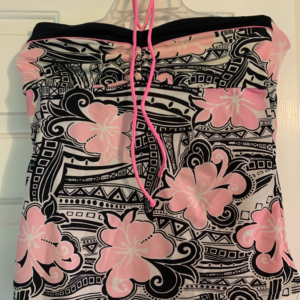 Pink/Black Paisley Tankini